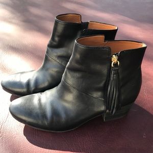 Coach Tasseled Ankle Boots - size 10